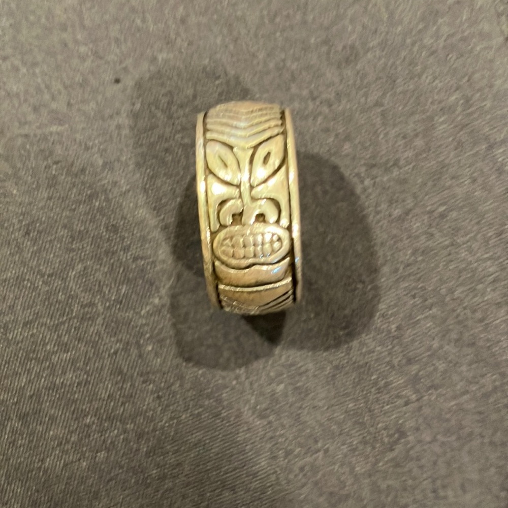 Sterling Tiki Ring
